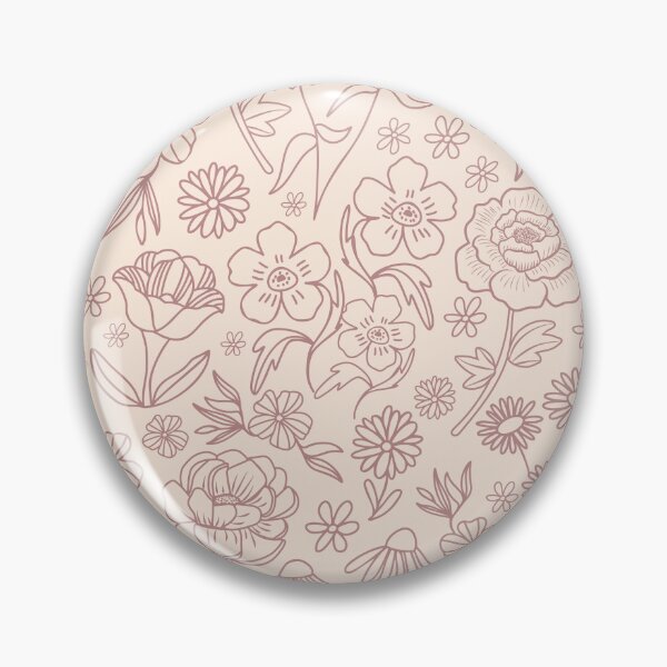 Item preview, Floral Geometric Outlines on Warm Neutral designed and sold by Lindsay Marie Patterns.