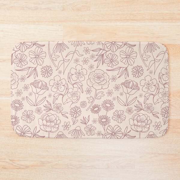 Item preview, Floral Geometric Outlines on Warm Neutral designed and sold by Lindsay Marie Patterns.