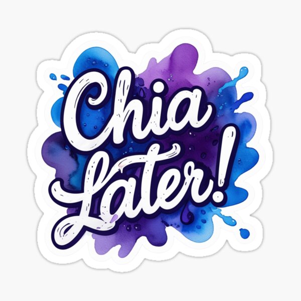 Vista previa del artículo con la obra «Hand Lettered Chia Design», diseñado y vendido por doseupvibes.