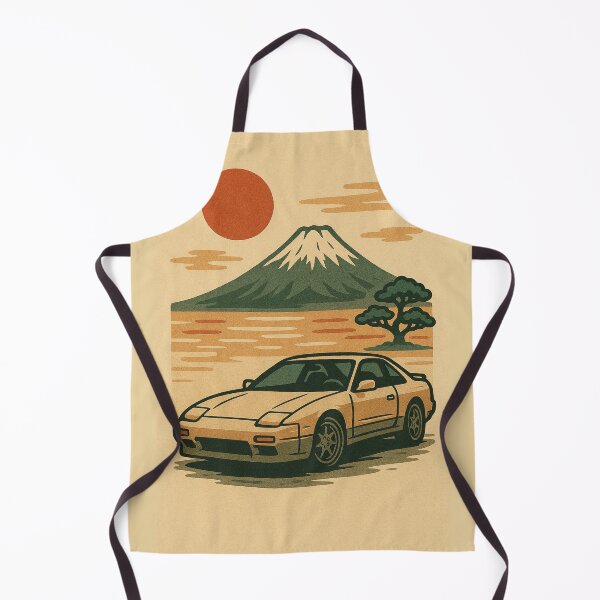 Item preview, Vintage Japanese Car Scene – Fuji & Sunset Design designed and sold by LinearForm.