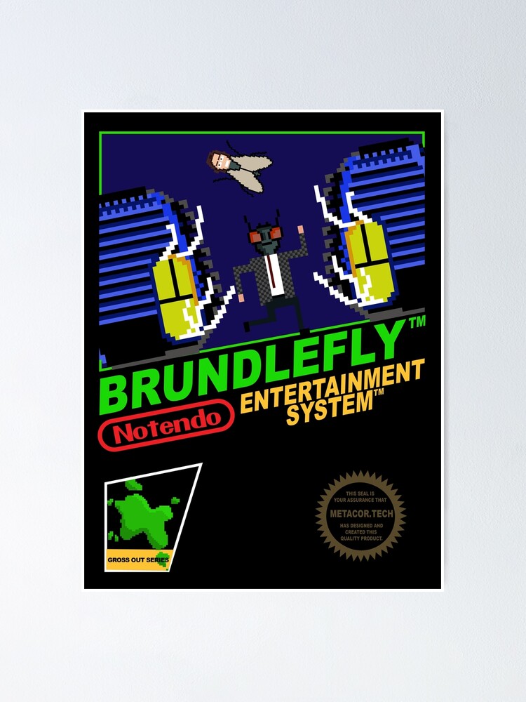 "Retro Video Games Nintendo NES Cover Art Brundlefly" Poster by McPod