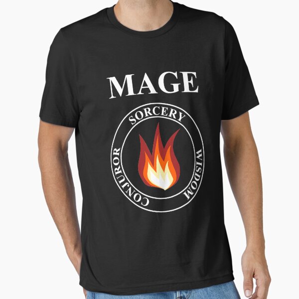 Vista previa del artículo con la obra «Mage Fantasy RPG Class Fire Magic», diseñado y vendido por Agema Apparel.