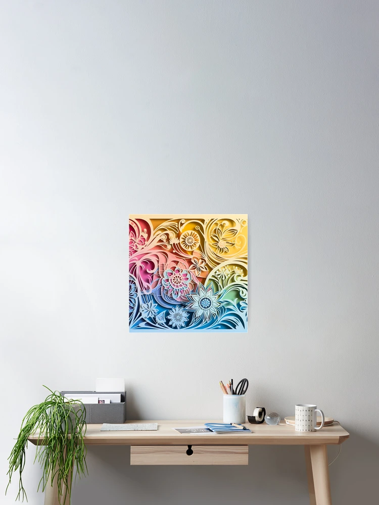 Thumbnail 2 of 3, Poster, Abstract Spring Flowers designed and sold by Intriguing Designs.