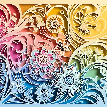 Artwork thumbnail, Abstract Spring Flowers by Intriguing Designs