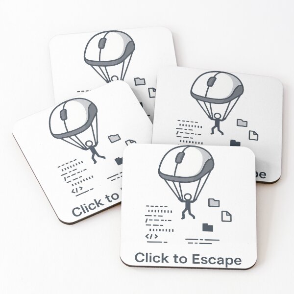 Item preview, Click to Escape – Minimalist Digital Art for Tech Minds designed and sold by ahmed-elk.