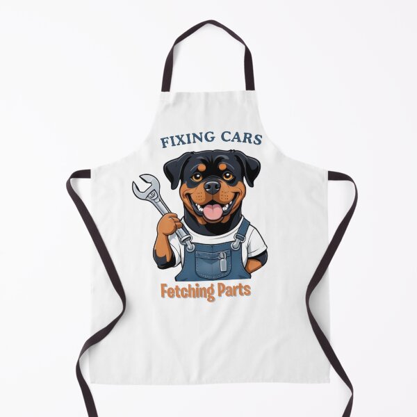 Item preview, Mechanic Cartoon with Rottweiler Dog Design – Funny and Unique Dog and Owner Artwork - Mechanic Gift - Pet Humor  designed and sold by KoraTalks.