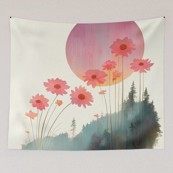 Item preview, Crimson Moonrise: A Floral Serenade at Twilight designed and sold by bloorose.