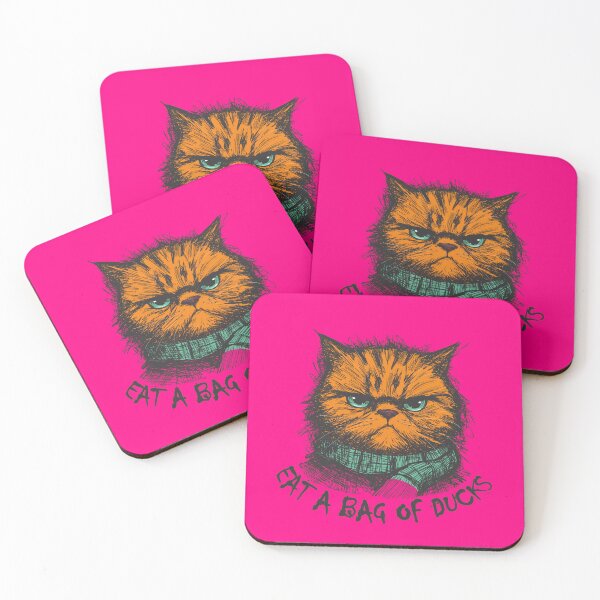 Item preview, Angry Ginger Cat Eat A Bag Of Ducks designed and sold by KilkennyCat Art.
