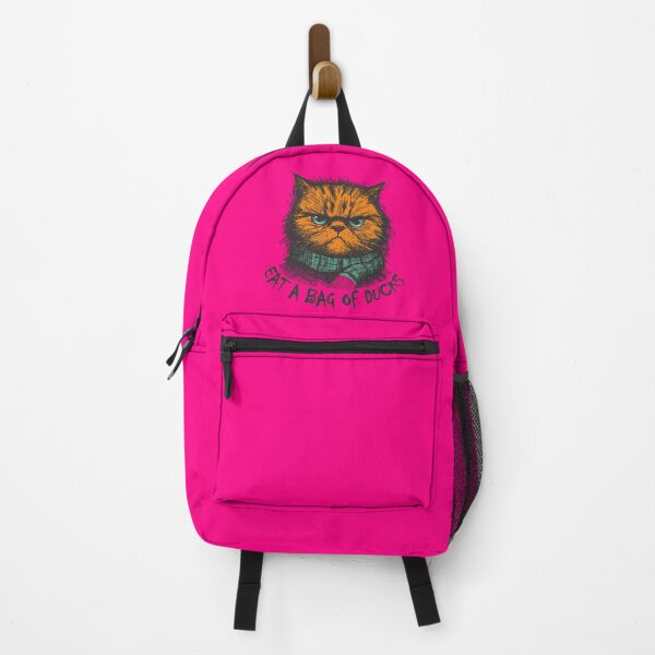 Vista previa del artículo con la obra «Gato pelirrojo enojado se come una bolsa de patos», diseñado y vendido por KilkennyCat Art.