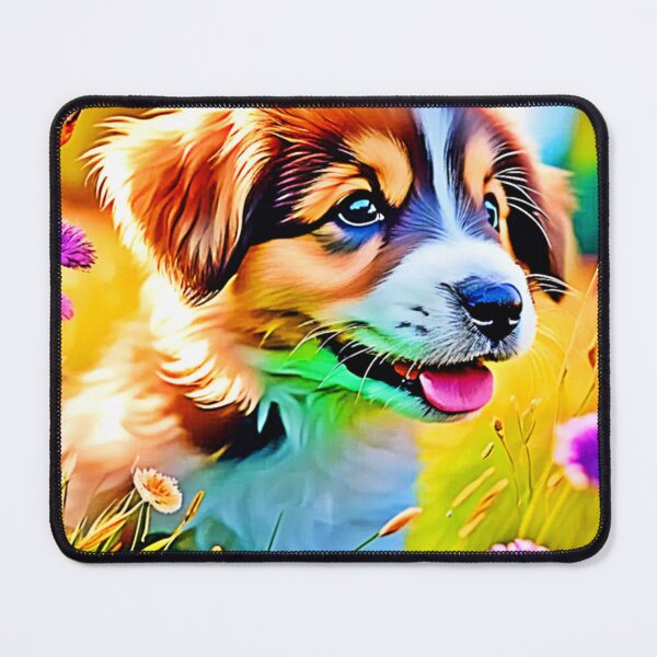 Item preview, Happy Puppy Meadow Design designed and sold by Health And Fitness Posts e-Store.