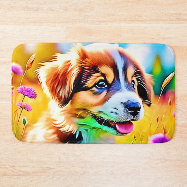Item preview, Happy Puppy Meadow Design designed and sold by Health And Fitness Posts e-Store.