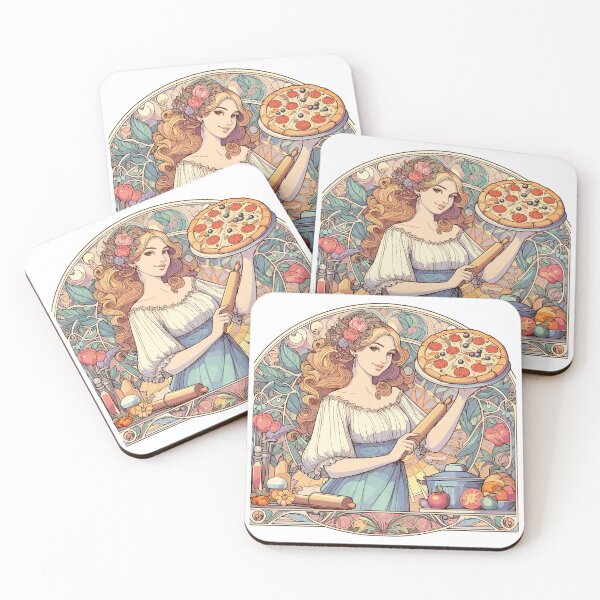 Item preview, Pizza Baker Art Nouveau Delicious Pizza Gift designed and sold by Pineapple-Tree.