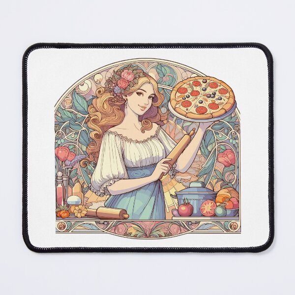Item preview, Pizza Baker Art Nouveau Delicious Pizza Gift designed and sold by Pineapple-Tree.