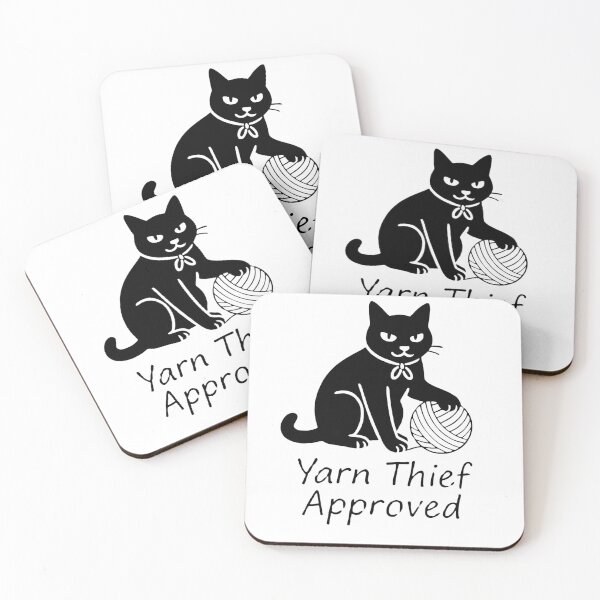 Item preview, Yarn Thief Approved – Cute Black Cat Design for Knitters & Witchy Homebodies designed and sold by JustMeditateIt.