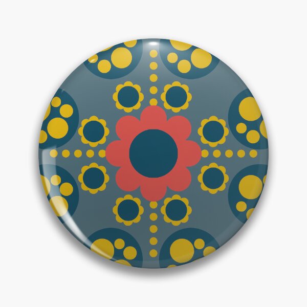 Item preview, D6VS - Circles and Flowers Pattern Art designed and sold by CocoLuneDesigns.