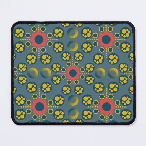 Item preview, D6VS - Circles and Flowers Pattern Art designed and sold by CocoLuneDesigns.