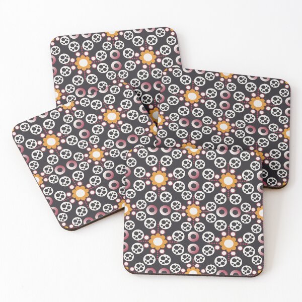 Item preview, F6VS - Circles and Flowers Pattern Art designed and sold by CocoLuneDesigns.