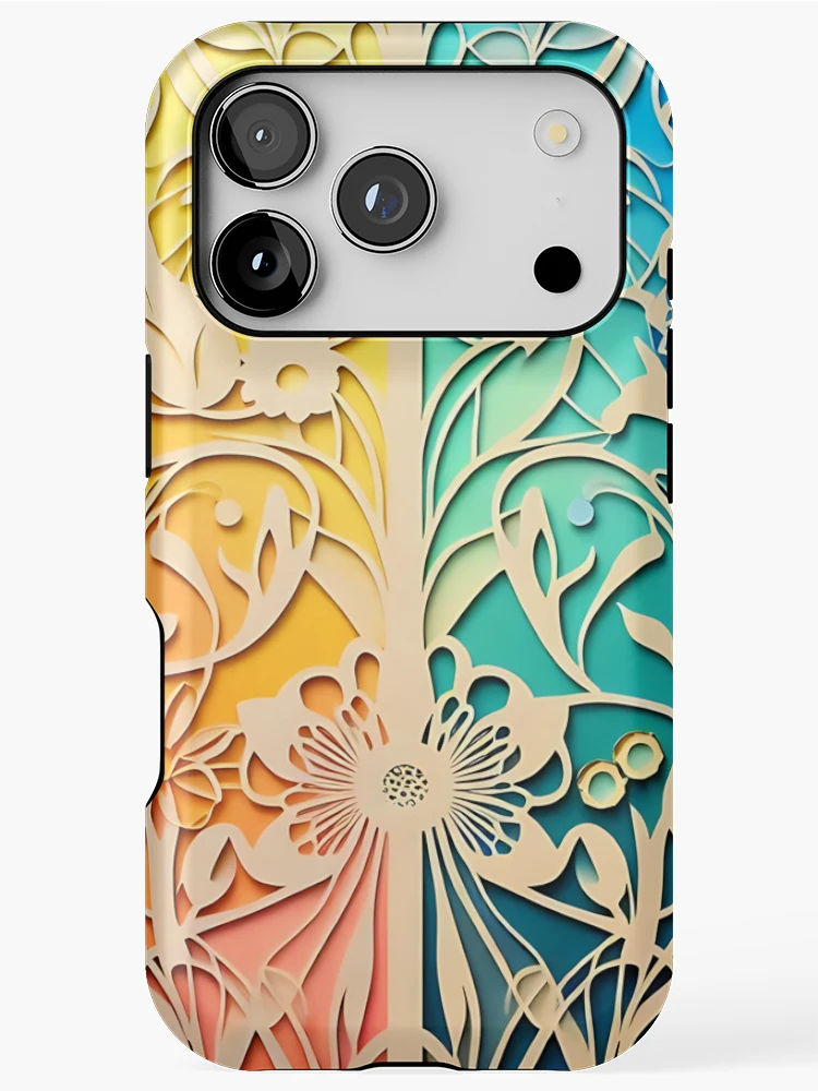Thumbnail 1 of 4, iPhone Case, Abstract Spring Flowers designed and sold by Intriguing Designs.
