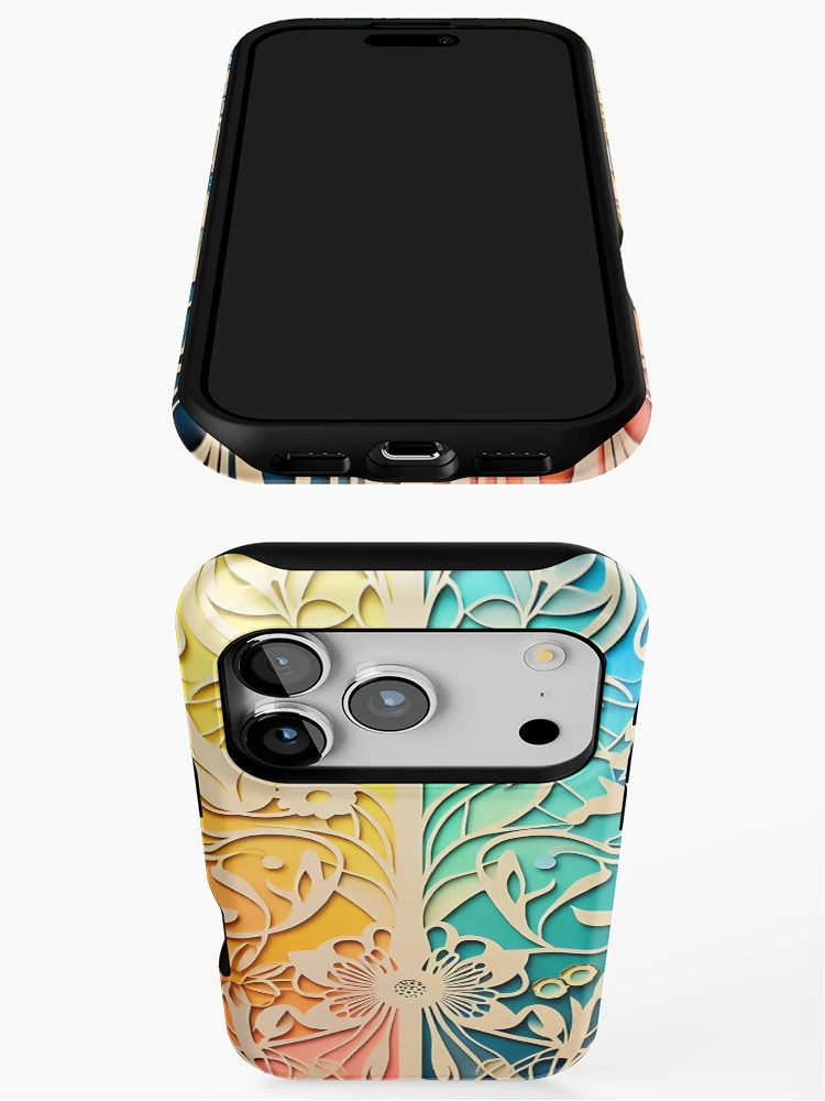 Thumbnail 3 of 4, iPhone Case, Abstract Spring Flowers designed and sold by Intriguing Designs.