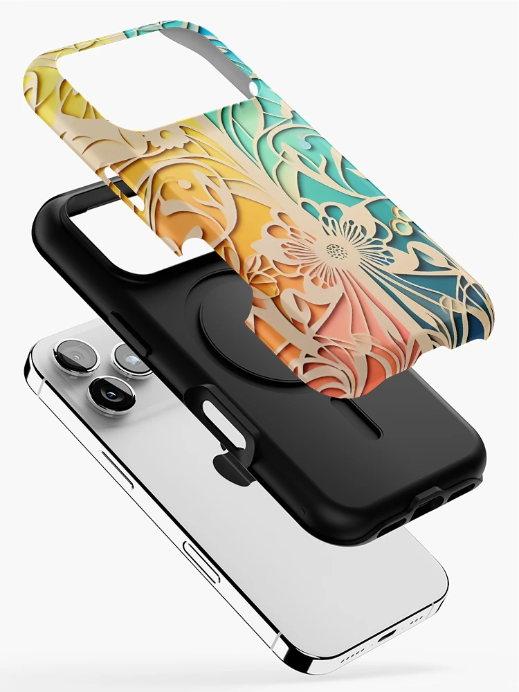 Thumbnail 2 of 4, iPhone Case, Abstract Spring Flowers designed and sold by Intriguing Designs.