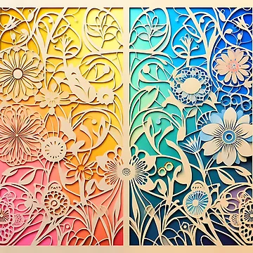 Artwork thumbnail, Abstract Spring Flowers by Intriguing Designs