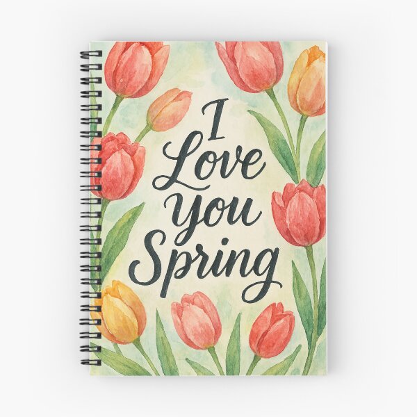Item preview, I Love You Spring – Watercolor Tulips Botanical Art designed and sold by GusiaTreasures.