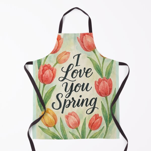 Item preview, I Love You Spring – Watercolor Tulips Botanical Art designed and sold by GusiaTreasures.