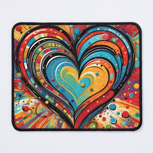 Item preview, Colorful Whimsical Pop Art Style Heart designed and sold by ByNicoleSara.