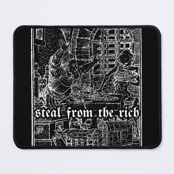 Item preview, Steal From The Rich skeleton woodcut designed and sold by Odjit.