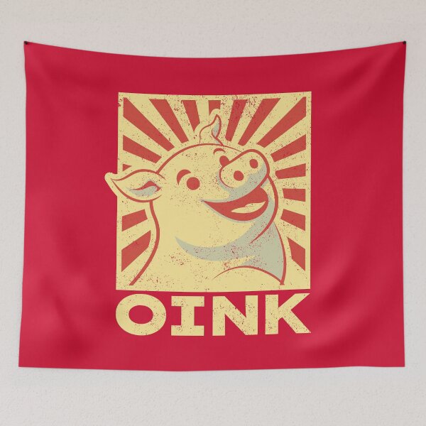 Item preview, Pig OINK Pop Art – Retro Pig Lover  designed and sold by The Junto Shop.
