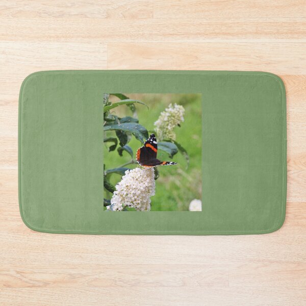 Item preview, RED ADMIRAL BUTTERFLY ON WHITE BUDDLEIA  designed and sold by Richard Brookes Photography.