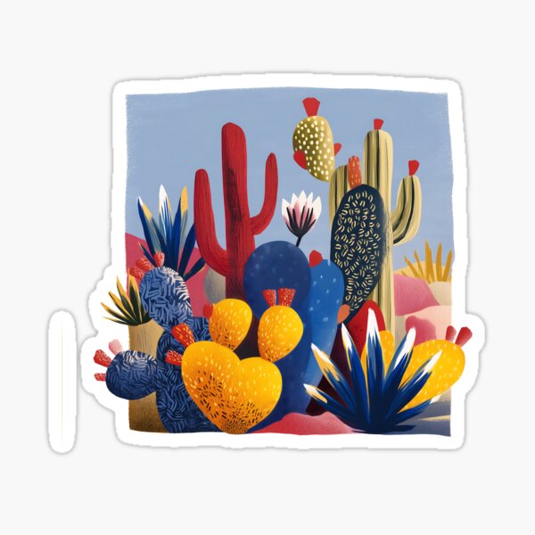 Vista previa del artículo con la obra «Cactus bohemio», diseñado y vendido por Gooos.