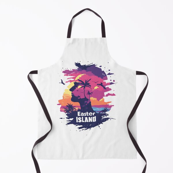 Item preview, Easter Island Head Silhouette - Tropical Sunset Design designed and sold by Sitred123.