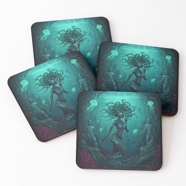 Item preview, Neon Medusa in Sunken Ruins designed and sold by PixCthulhu.