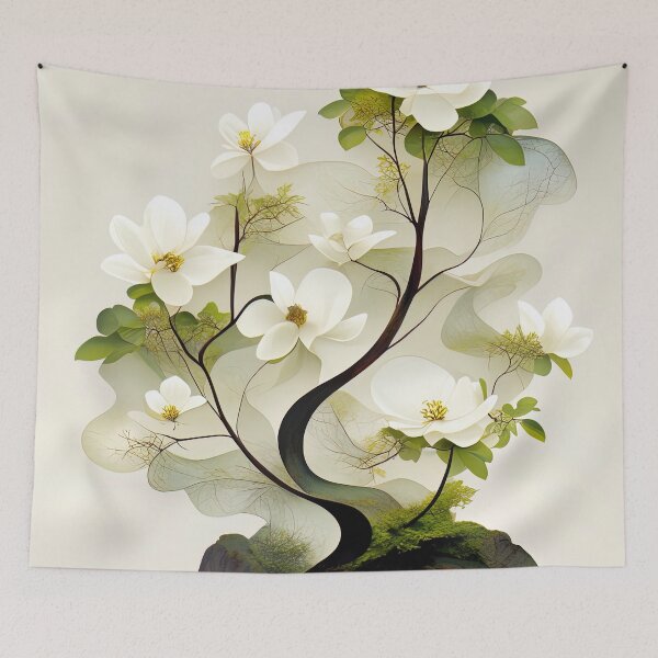 Item preview, Ivory Bloom: A Serene Magnolia Cascade designed and sold by bloorose.