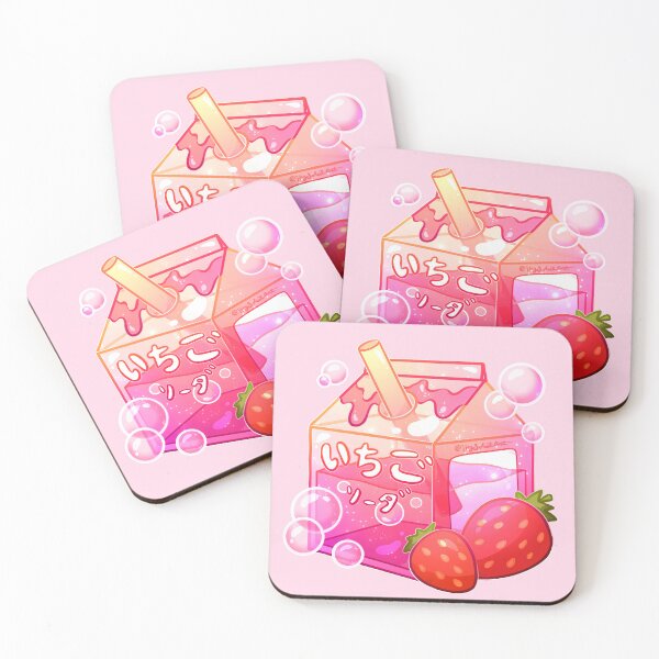 Item preview, Aesthetic Sparkling Strawberry Soda Carton designed and sold by heysoleilart.