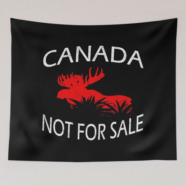 Item preview, Canada Not For Sale –Simple Anti-Tariff  Moose Protest Design - white and red designed and sold by ZechJohnRB.