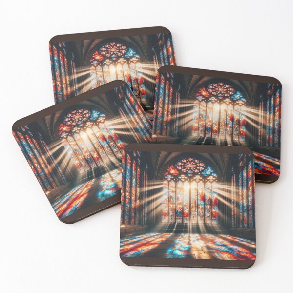 Item preview, Radiant Gothic Cathedral: Stained Glass Serenity Art Print designed and sold by Naomi Gutierrez Parrish.
