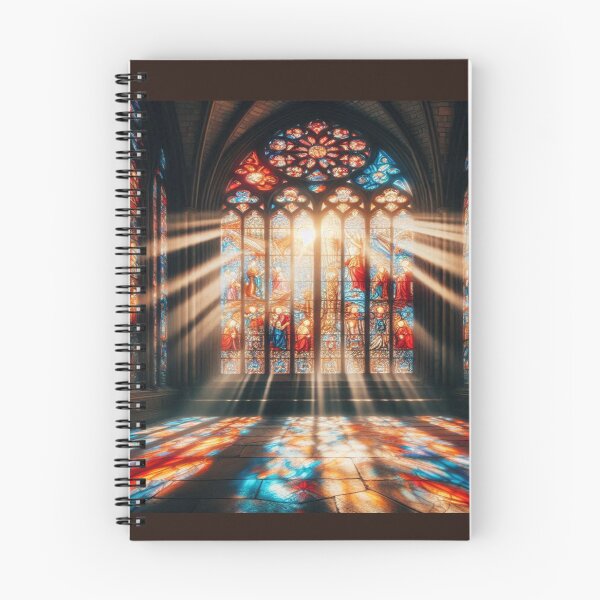 Item preview, Radiant Gothic Cathedral: Stained Glass Serenity Art Print designed and sold by Naomi Gutierrez Parrish.