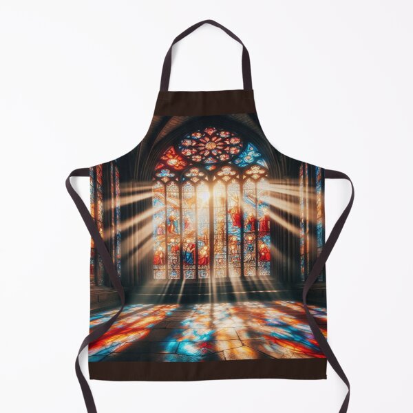 Item preview, Radiant Gothic Cathedral: Stained Glass Serenity Art Print designed and sold by Naomi Gutierrez Parrish.