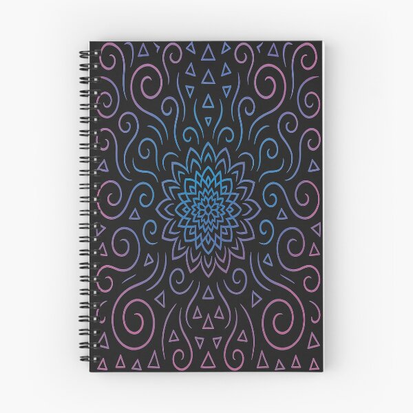 Item preview, Psychedelic Mandala Swirl – Gradient Pattern on Black designed and sold by RetroRespect.