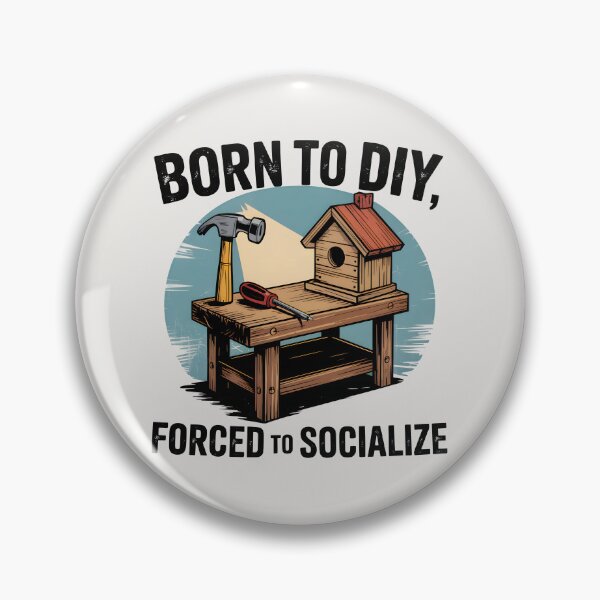 Item preview, Born to DIY, Forced to Socialize designed and sold by Jollys-ArtShop.