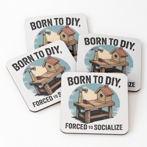 Item preview, Born to DIY, Forced to Socialize designed and sold by Jollys-ArtShop.