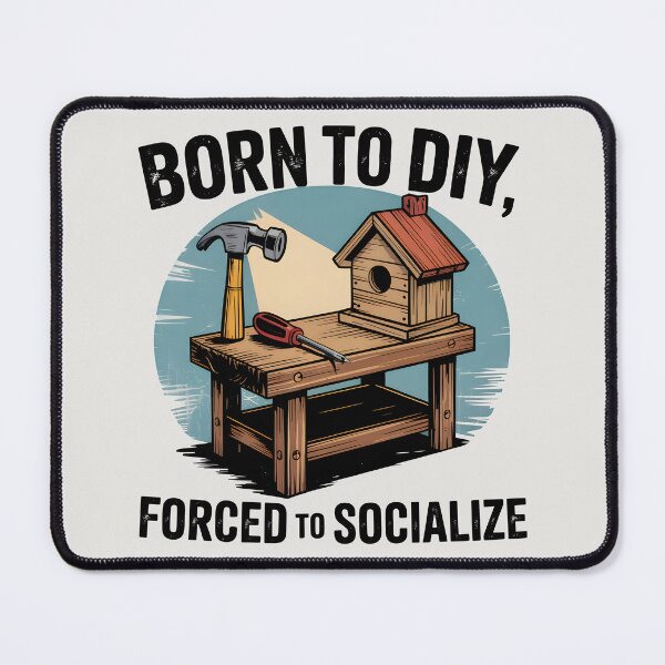 Item preview, Born to DIY, Forced to Socialize designed and sold by Jollys-ArtShop.