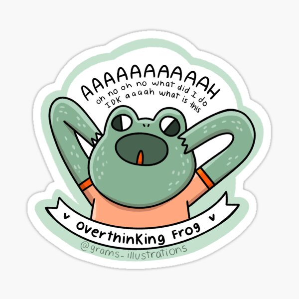 Item preview, Overthinking Frogs designed and sold by GramsIllustrate.