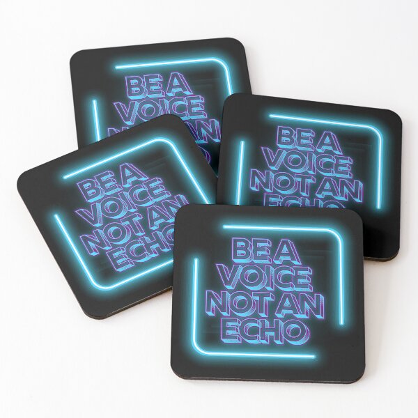 Item preview, Authenticity Wall Art | Be A Voice Not An Echo | Neon Leadership Gift designed and sold by TextMuse.