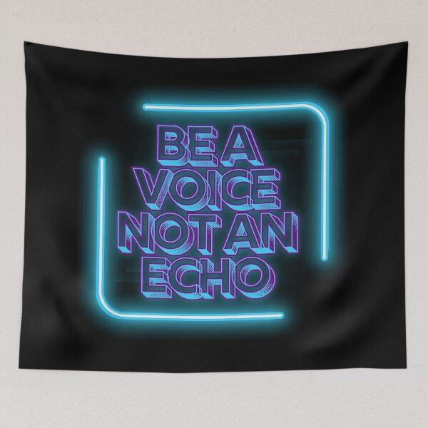 Item preview, Authenticity Wall Art | Be A Voice Not An Echo | Neon Leadership Gift designed and sold by TextMuse.
