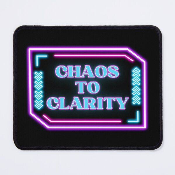 Item preview, Problem Solving Wall Art | Chaos To Clarity | Neon Productivity Gift designed and sold by TextMuse.