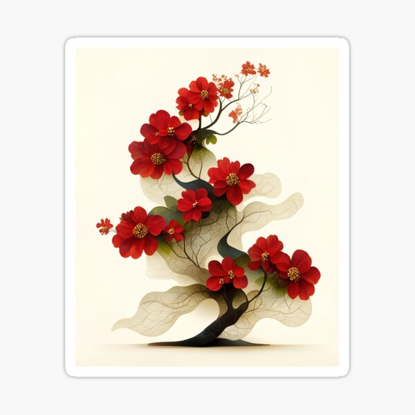 Item preview, Scarlet Ascent: A Crimson Floral Cascade designed and sold by bloorose.