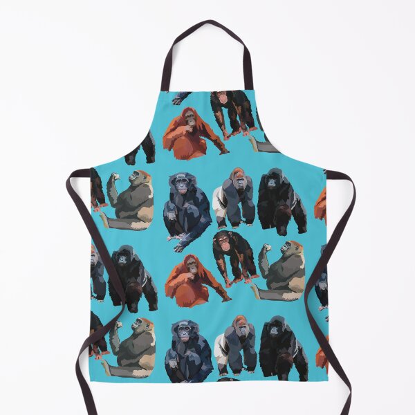 Item preview, A is for Ape, Great Apes – Chimpanzee, Gorilla, Orangutan, Bonobo & Human Primate Art designed and sold by PrettylittlepastelUk.